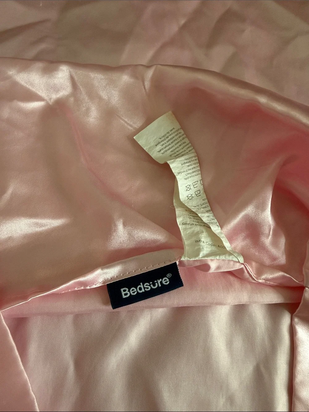 Pink Satin Fabric Pillowcases- Shiny Light Pink